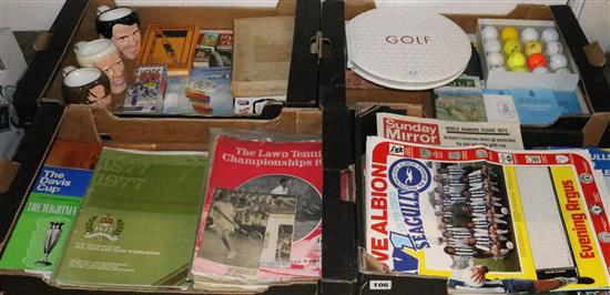 4 boxes of sporting ephemera